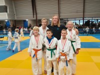 Alle judoka's op het podium